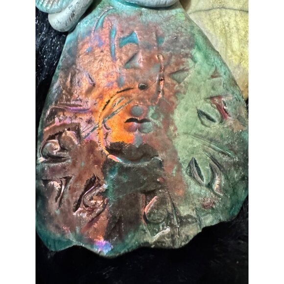 Sherri Barnhart Handmade Ceramic Angel Ornament With Intricate Textured Design - Picture 2 of 7